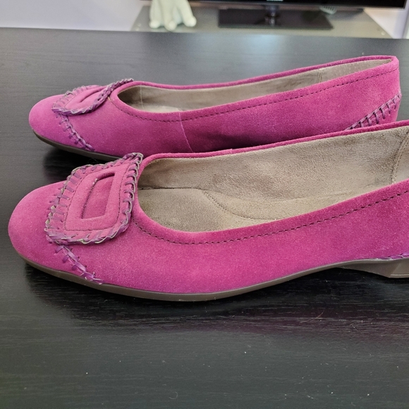Purple suede Aerosole flats - Picture 3 of 8